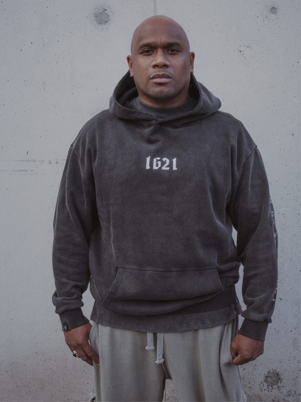 OVERSIZED HOODIE - WASHED GREY - Image 5