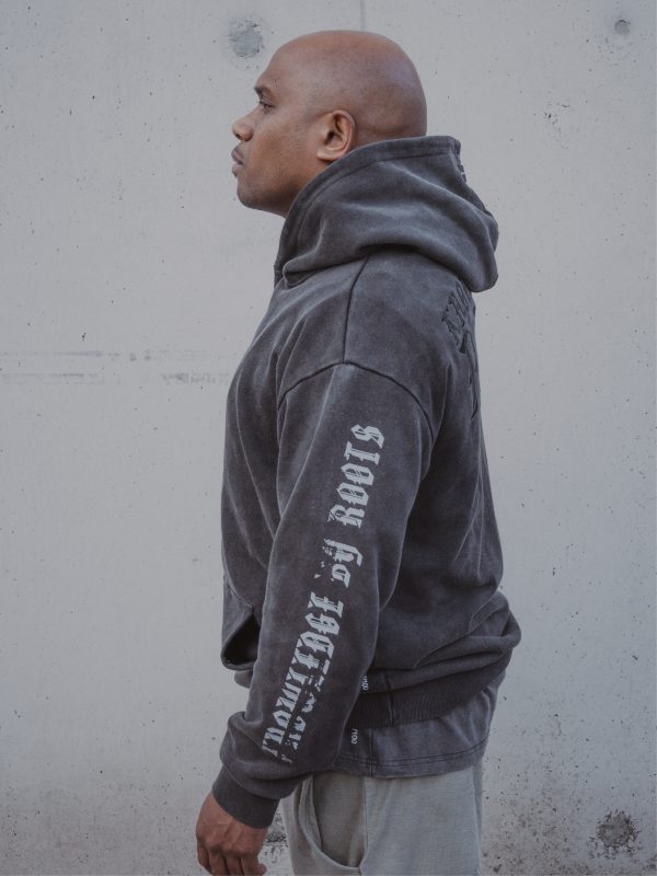 OVERSIZED HOODIE - WASHED GREY - Image 2